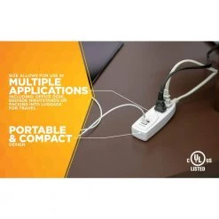 Woods 4 ft. 2-Outlet Desktop Surge Protector and USB Charger Extension Cord -Surge Protectors Sales Store white woods surge protectors 41226 1f 1000