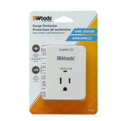 Woods 1-Outlet Surge Tap -Surge Protectors Sales Store woods surge protectors 41008 c3 1000