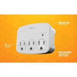 Woods 3-Outlet Surge Tap with Phone Cradle 23 Woods 3-Outlet Surge Tap with Phone Cradle -Surge Protectors Sales Store woods surge protectors 41034 1f 1000