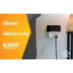 Woods 3-Outlet Surge Tap with Phone Cradle 26 Woods 3-Outlet Surge Tap with Phone Cradle -Surge Protectors Sales Store woods surge protectors 41034 76 1000