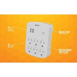 Woods 6-Outlet Surge Tap with Phone Cradle 17 Woods 6-Outlet Surge Tap with Phone Cradle -Surge Protectors Sales Store woods surge protectors 41079 a0 1000