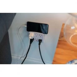 Woods 6-Outlet Wall Tap with Phone Cradle -Surge Protectors Sales Store woods surge protectors 41196 66 1000