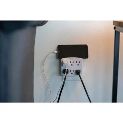 Woods 6-Outlet Wall Tap with Phone Cradle -Surge Protectors Sales Store woods surge protectors 41196 76 1000