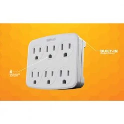 Woods 6- Outlet Surge Tap with Phone Cradle -Surge Protectors Sales Store woods surge protectors 41197 1d 1000