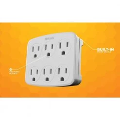 Woods 6- Outlet Surge Tap with Phone Cradle -Surge Protectors Sales Store woods surge protectors 41197 1f 1000