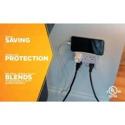 Woods 6- Outlet Surge Tap with Phone Cradle -Surge Protectors Sales Store woods surge protectors 41197 31 1000