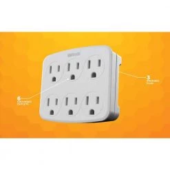 Woods 6- Outlet Surge Tap with Phone Cradle -Surge Protectors Sales Store woods surge protectors 41197 44 1000
