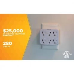 Woods 6- Outlet Surge Tap with Phone Cradle -Surge Protectors Sales Store woods surge protectors 41197 c3 1000