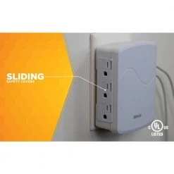 Woods 3-Outlet Surge Tap with Phone Cradle -Surge Protectors Sales Store woods surge protectors 41260 66 1000