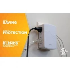 Woods 3-Outlet Surge Tap with Phone Cradle -Surge Protectors Sales Store woods surge protectors 41260 77 1000