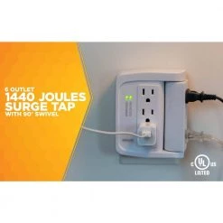 Woods 6-Outlet Surge Tap with Phone Cradle -Surge Protectors Sales Store woods surge protectors 41423 1d 1000