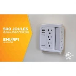 Woods 6-Outlet Surge Tap with Phone Cradle -Surge Protectors Sales Store woods surge protectors 41424 44 1000