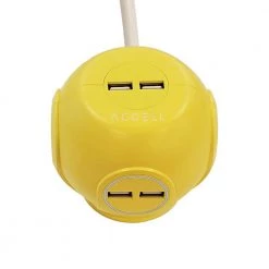 Accell Power Cutie 6 ft. 3-Outlet Yellow Surge Protector with USB Charging Ports 9 Accell Power Cutie 6 ft. 3-Outlet Yellow Surge Protector with USB Charging Ports -Surge Protectors Sales Store yellow accell surge protectors d080b 049e 44 1000