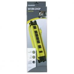 Woods 15 ft. 6-Outlet Metal Heavy-Duty Workshop and Transformer Power Strip Surge Protector -Surge Protectors Sales Store yellow woods surge protectors 4657 c3 1000