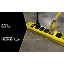 Yellow Jacket 15 ft. 6-Outlet 1,440-Joule Surge Protector Power Strip -Surge Protectors Sales Store yellow yellow jacket surge protectors 51380001 4f 1000