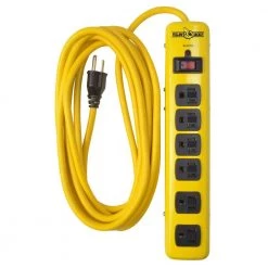 Yellow Jacket 15 ft. 6-Outlet 1,440-Joule Surge Protector Power Strip