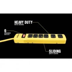 Yellow Jacket 15 ft. 6-Outlet 1,440-Joule Surge Protector Power Strip -Surge Protectors Sales Store yellow yellow jacket surge protectors 51380001 c3 1000